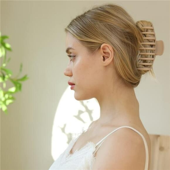 Large hair claw clips for thick thin curly hair 8 pack non slip strong grip wome - Picture 5 of 6